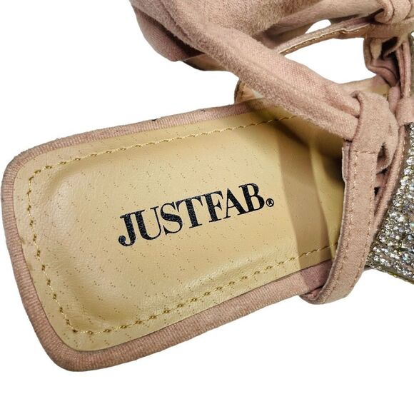 JustFab Blush Wrap Up Flat Sandals - Size 6.5 - Picture 14 of 16
